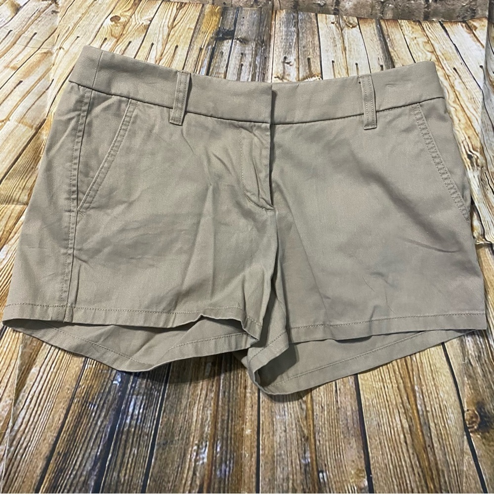 J Crew Tan Khaki Cotton 3.5” Chino Shorts